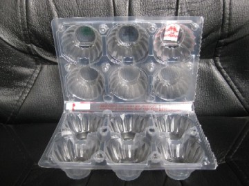 6 Chicken Eggs Clamshell Plastic Packing Container