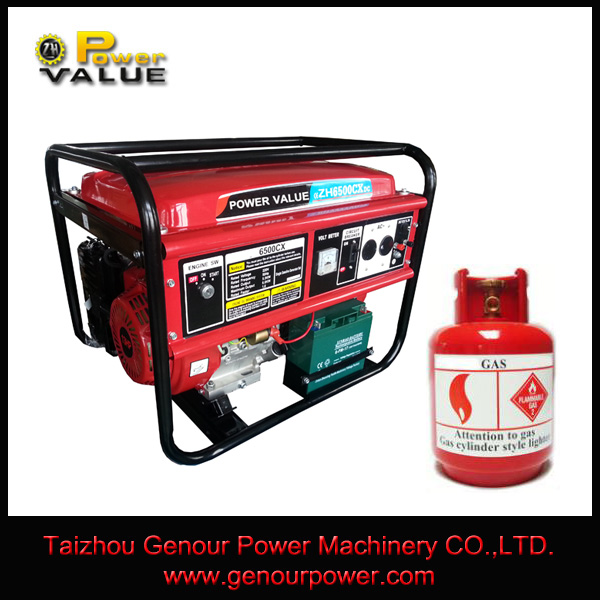 CE Approved Factory LPG and Natural 5kw gas generator with price