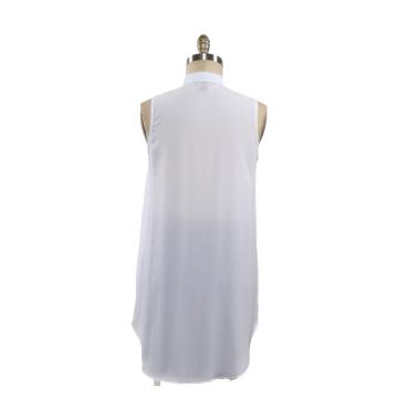 Women White Shirt Sleeveless Shirts