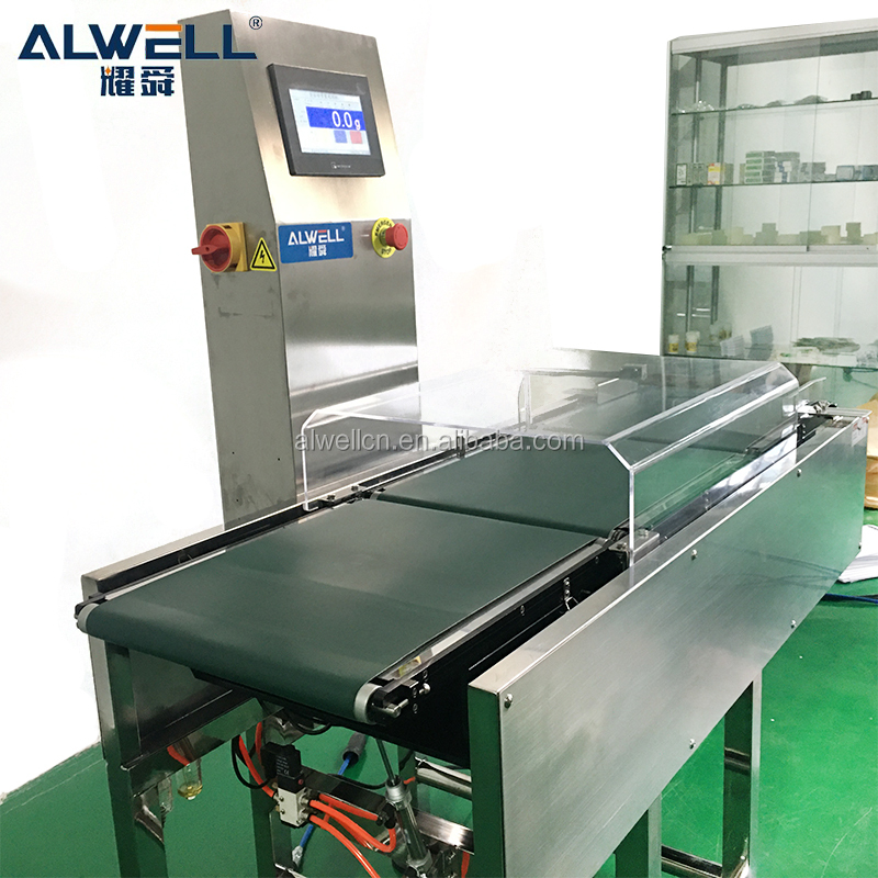 Conveyor check weighers with pusher rejector