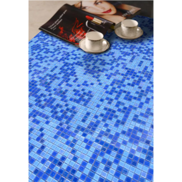 Blue glass mosaic Kitchen backsplash tiles