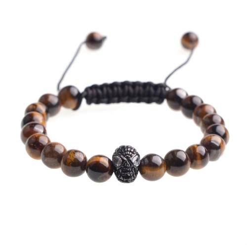 Natural Stone Beads Teenagers Woven Charm Bracelet