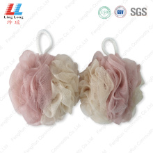 Handle cleansing soft mesh sponge