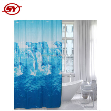 custom printed shower curtain of dolphin pattern
