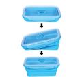 Collapsible silicone food storage containers