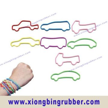 Car shape silicone elastic band