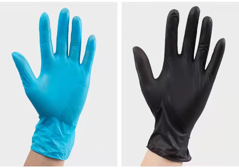 Niebieskie czarne winylowe rękawice mieszanki nitrylowe rękawiczki syntetyczne rękawiczki proszkowe
