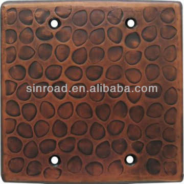 Copper Double Gang Blank Plate