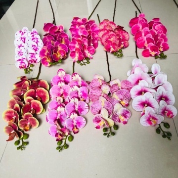 YAYUN A-1015 9Head Artificial Latex Real Touch Phalaenopsis Orchids for Weddings