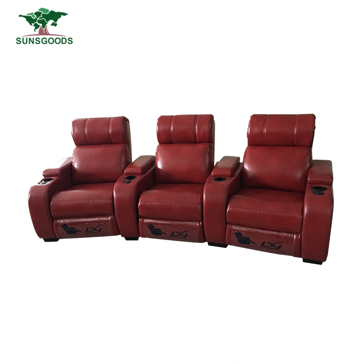 2021 New Design Black Leather Sofa Cinema Power Supply Recliner Best Recliners Theater Chair Sofa