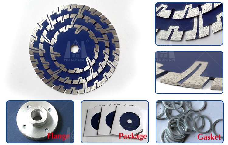 Dry/wet diamond saw blade for marble and granite cutting