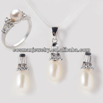 cheap and hot-selling latest pearl jewelry sets-WSHXF02222