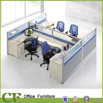 Desk Privacy Divider 60 mm Modular Office Glass Desk Partition Panel for Workstation
