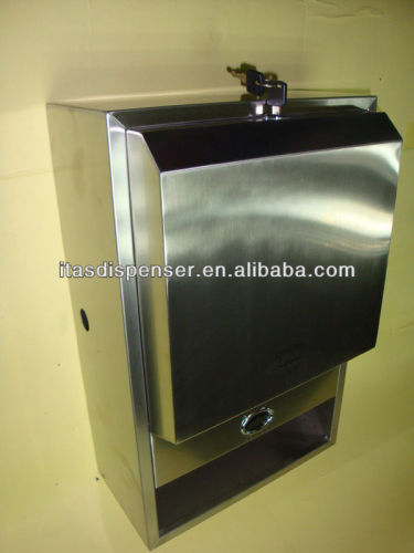 Stainless steel touchless hand towel dispenser