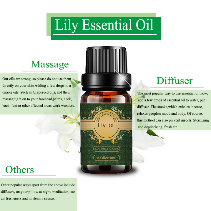 10ml Lily Fragrance Oil Aroma Difusor para massagem