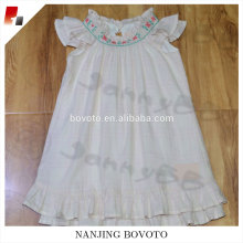 Summer smocked bishop embroidered pink dress