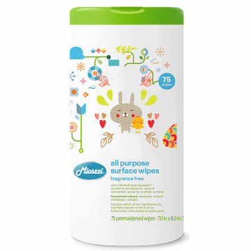 Lingettes nettoyantes pour les mains et la bouche pour bébés sensibles