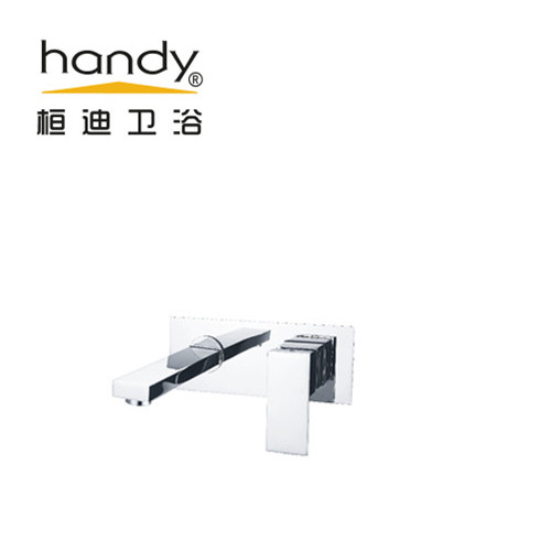 Morden style wall-mount square concealed basin mixer taps