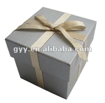 Silver linen 2 piece box