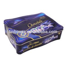 wave shaped vintage tea tin box