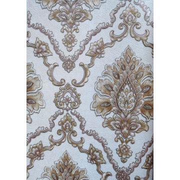 Klasik PVC 1.06m Wallpaper Wallcovering Vinyl Desain Baru