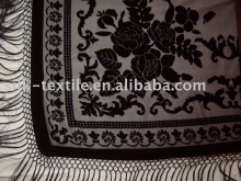 Burn Out Silk Viscose Velvet Scarves