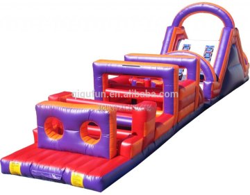 Jungle Inflatable Obstacle Course Jumping Castle With Slide For Sale