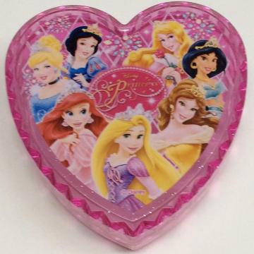 Plastic mini Disney heart shaped storage box