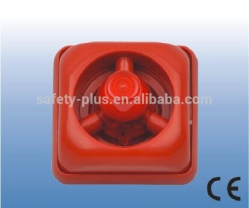 Red ABS/PC Fire alarm fire siren and flasher
