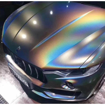 Rainbow Laser Matte Silver Car Wrap Viynl