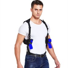 Universal Nylon Backpack Double Gun Holster with Hidden Armpit Bracket