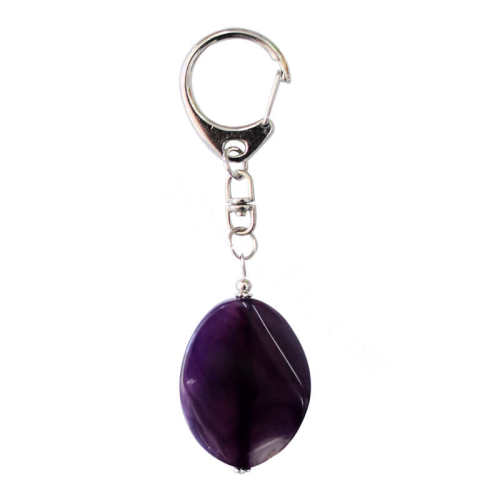 Natural Gemstone Agate Keychain