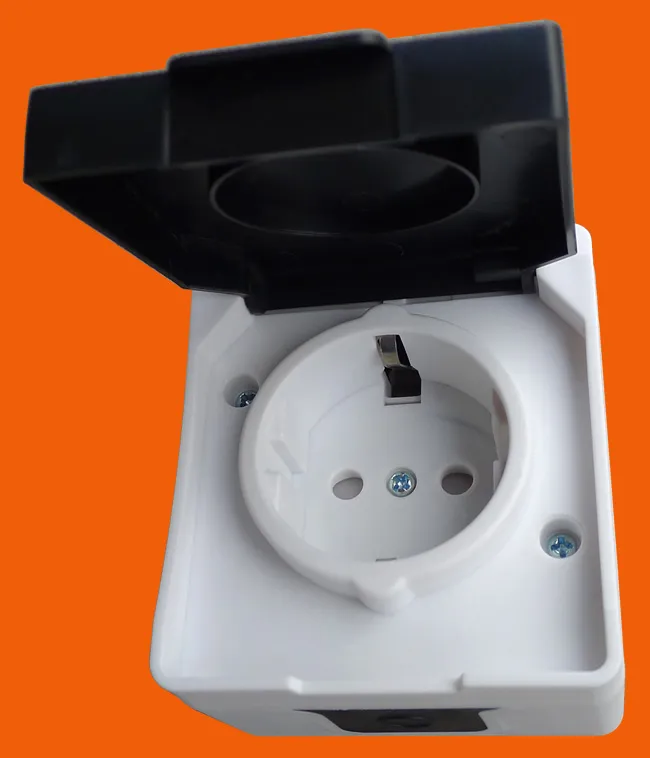 Двойная розетка Schuko для улицы 250 В IP44