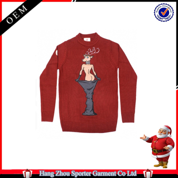 16FZCS03 custom christmas sweater adult christmas sweater pullover