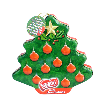 Christmas tree shape gift tin box decorative Christmas candy tin can