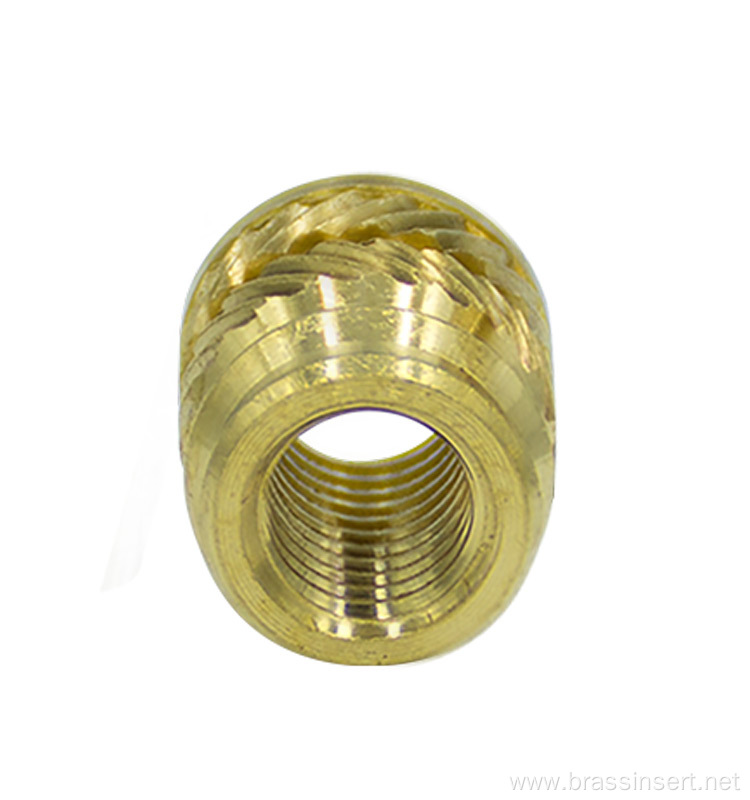 M4 press-in and injection knurled brass insert nut