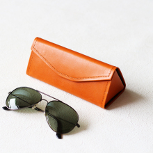Foldable Cow Leather Sunglasses Case