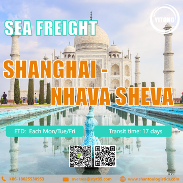 International Sea Freight from Shanghai to Nhava Sheva India