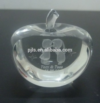 nice lovely gift glass apple & crystal apple