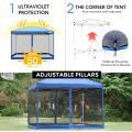 Retractable Canopy Party Tent with Mesh Side Walls