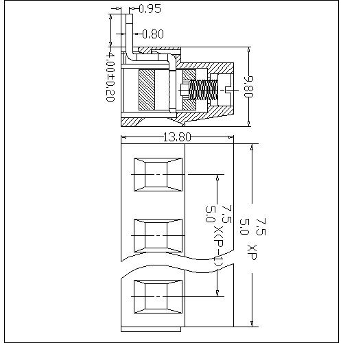 AT128R-5.0／7.5XXX-A PCB Screw Terminal Block 