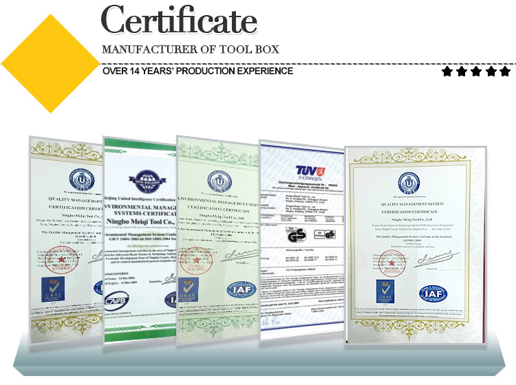 Durable plastic stackable trolley rolling tool case