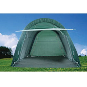 Temporary military vehicle storage tent
