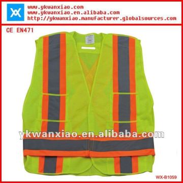 reflective safety waistcoat with ANSI Mesh ,safety waistcoat with pockets,reflective safety waistcoat