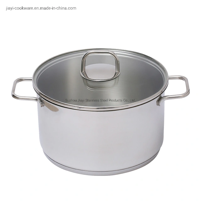 Commercial Induction Stainless Steel Stock Pot Commercial Soup Sacue Pot for Restaurant Cooking Stockpot Jy-20115hj