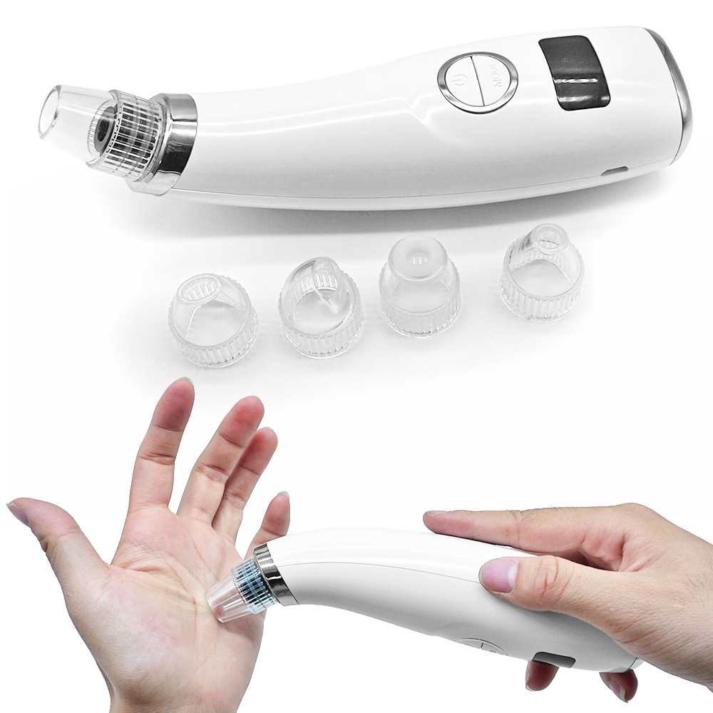 Warm function comedo suction beauty device 6 probes electric comedo pore extractor clean tool blackhead remover vacuum