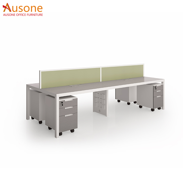 Modern Office Desk Europe Standard Furniture 4-person Office Workstation