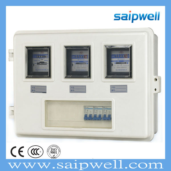 SAIP/SAIPWELL High Quality Meter Box Electrical three-phase smc electric meter box