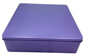 Purple Square Cookie Tin Box