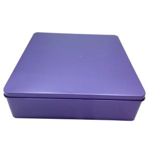 Purple Square Cookie Tin Box